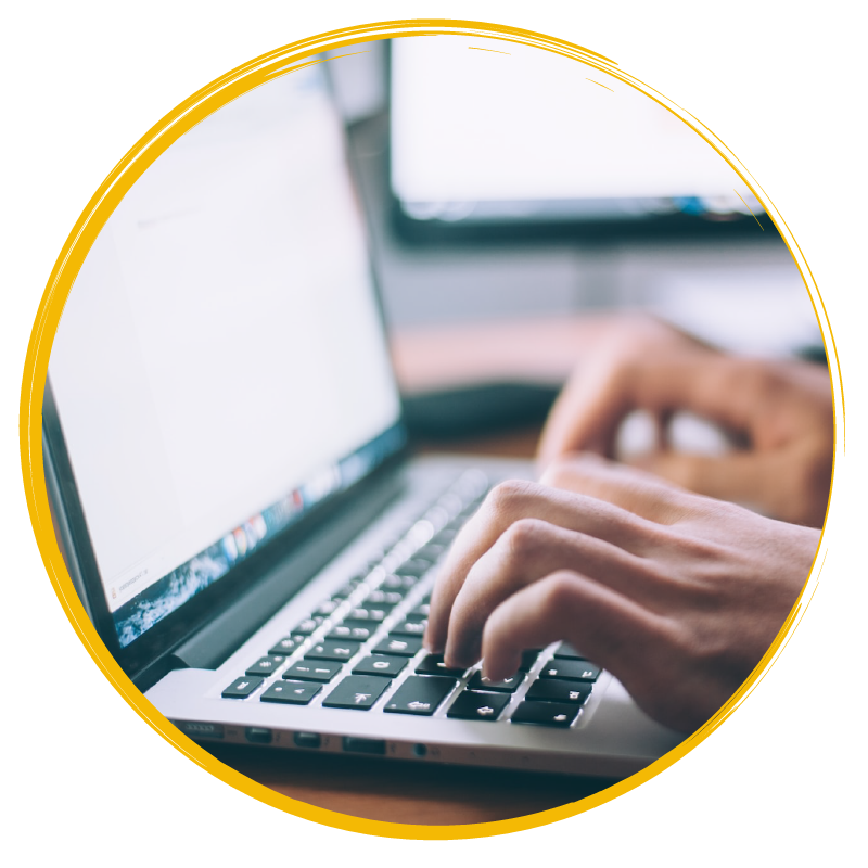 Person working on content production